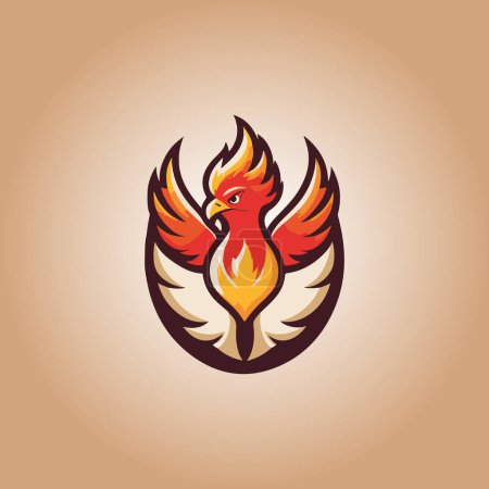 Illustration for Logo phoenix design icon - Royalty Free Image