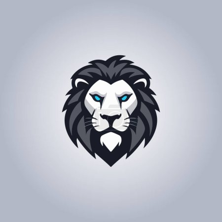 Ilustración de Logo león cyberpunk icono de diseño - Imagen libre de derechos