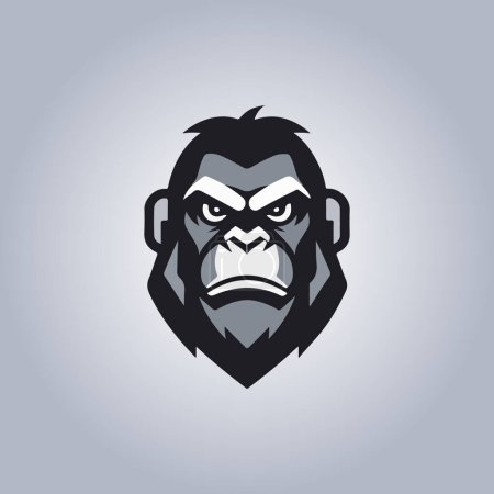 Logo Gorilla Cyberpunk flache Details