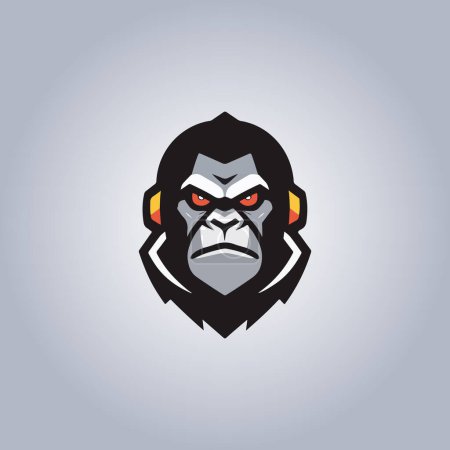 Logo Gorilla cyberpunk design beast