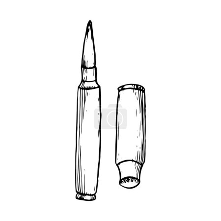 Ilustración de Juego de balas para rifles - Imagen libre de derechos