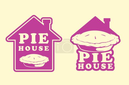Ilustración de Diseño del logotipo de la casa de pastel para tienda - Imagen libre de derechos