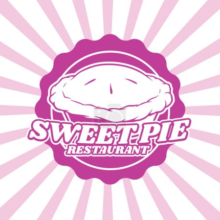 Ilustración de Logo de pastel dulce para restaurante - Imagen libre de derechos