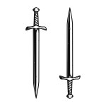 Medieval sword vector illustration