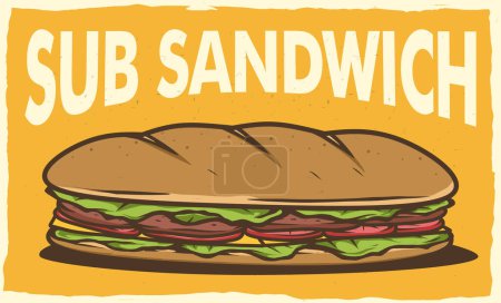 Ilustración de Diseño de póster sándwich para imprimir - Imagen libre de derechos