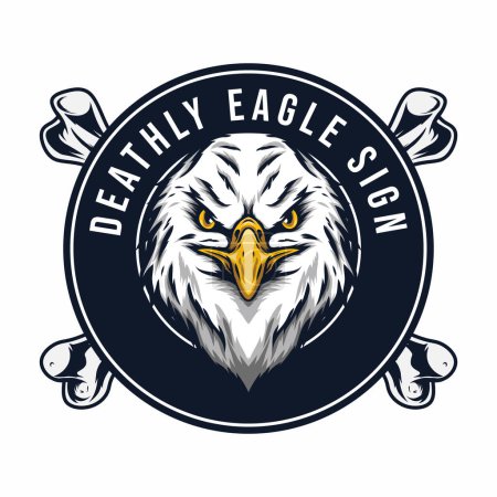 Ilustración de Muerte águila signo para imprimir - Imagen libre de derechos