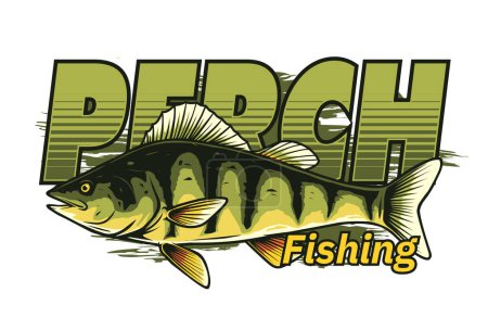 Ilustración de Diseño del logotipo de la pesca perca ilustración - Imagen libre de derechos