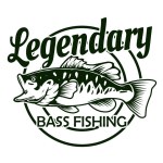 Legendary bass fishing symbol design