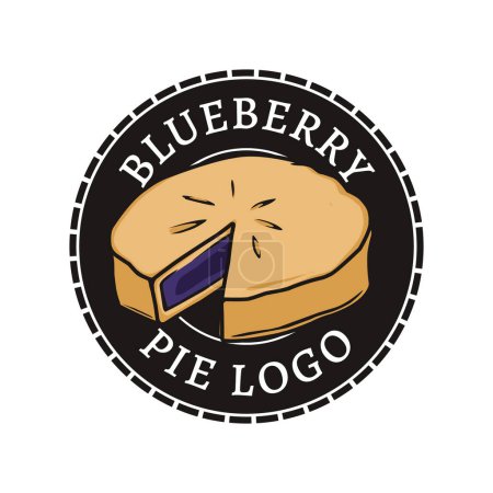 Ilustración de Diseño de plantilla de logotipo de pastel de arándano - Imagen libre de derechos