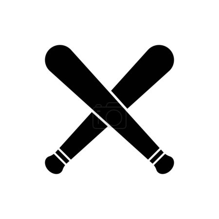 Illustration for Baseball bat icon vector illustration logo design - Royalty Free Image