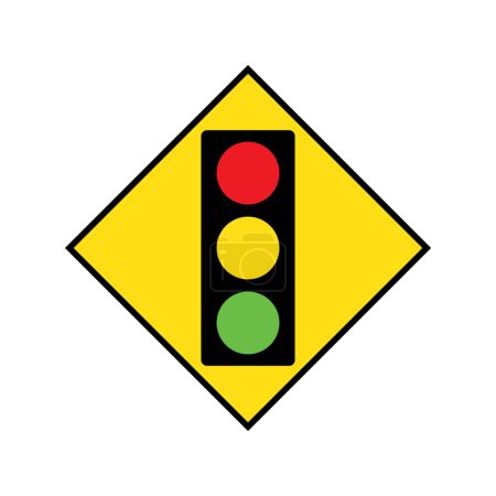 Téléchargez les photos : Feu rouge panneau de signalisation icône vectoriel illustration logo design - en image libre de droit