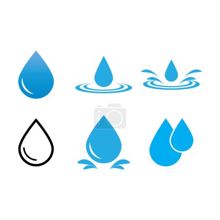 Téléchargez les photos : Icône de goutte d'eau illustration vectorielle logo design - en image libre de droit