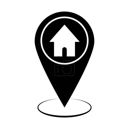 Ilustración de Icono de ubicación vector ilustración logo diseño - Imagen libre de derechos