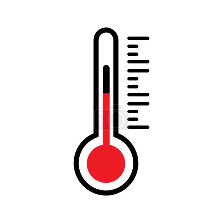 Illustration for Thermometer icon vector illustration logo design - Royalty Free Image