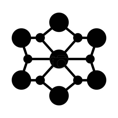 Téléchargez les illustrations : Modèle vectoriel icône molécule illustration logo design - en licence libre de droit