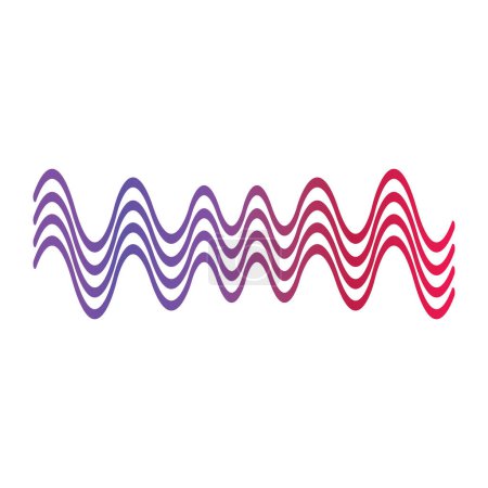 Téléchargez les photos : Icône d'onde sonore modèle vectoriel illustration logo design - en image libre de droit