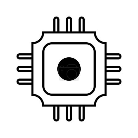 Illustration for Microchip icon vector template illustration logo design - Royalty Free Image