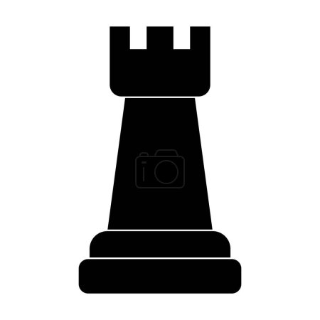 Téléchargez les photos : Icône d'échecs, modèle vectoriel tour illustration logo design - en image libre de droit