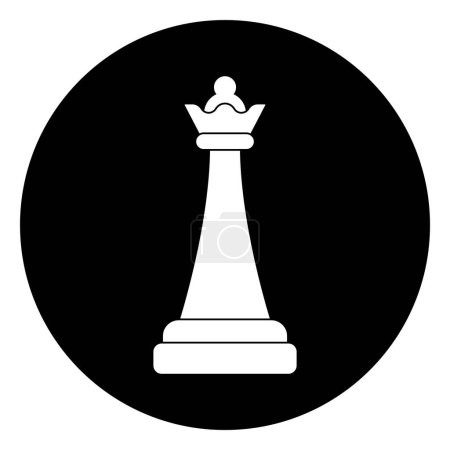 Téléchargez les photos : Icône d'échecs, modèle vectoriel reine illustration logo design - en image libre de droit
