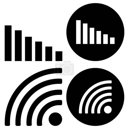 Illustration for Mobile network icon vector template illustration logo design - Royalty Free Image