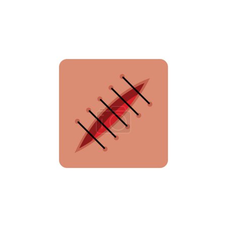 Illustration for Skin stitch icon vector template illustration logo design - Royalty Free Image
