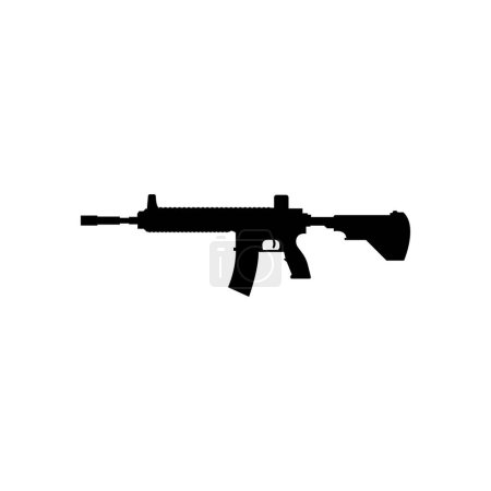 Illustration for M416 weapon icon vector template illustration logo design - Royalty Free Image