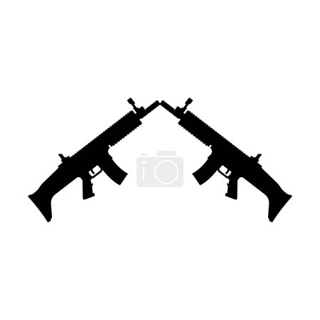 Illustration for Scar gun icon vector template illustration logo design - Royalty Free Image
