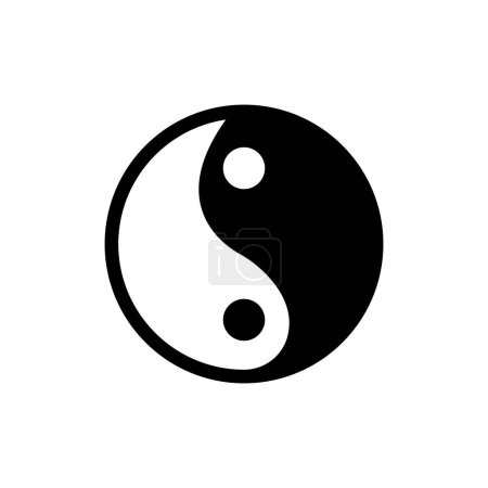 Ilustración de Yin yang icono vector plantilla ilustración logo diseño - Imagen libre de derechos