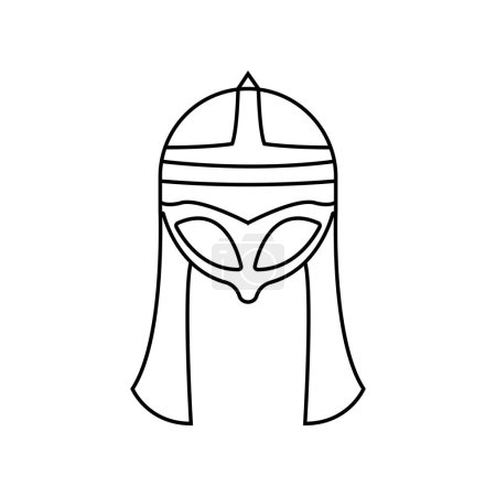 Téléchargez les photos : Modèle vectoriel icône casque viking illustration logo design - en image libre de droit