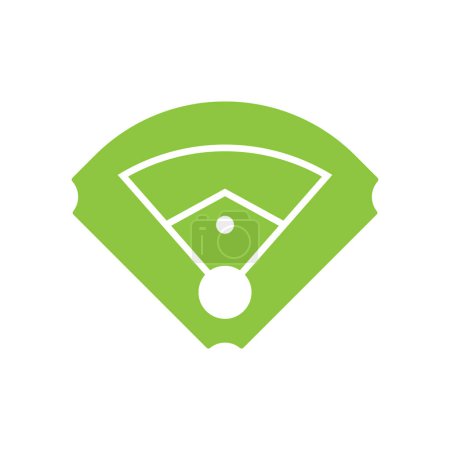 Téléchargez les photos : Terrain de baseball icône vectoriel tempate illustration logo design - en image libre de droit