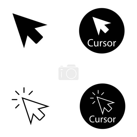 Téléchargez les photos : Modèle vectoriel icône curseur illustration logo design - en image libre de droit