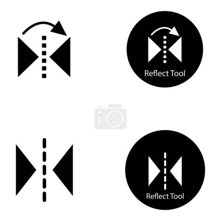 Téléchargez les photos : Refléter l'icône de l'outil vecteur modèle illustration logo conception - en image libre de droit
