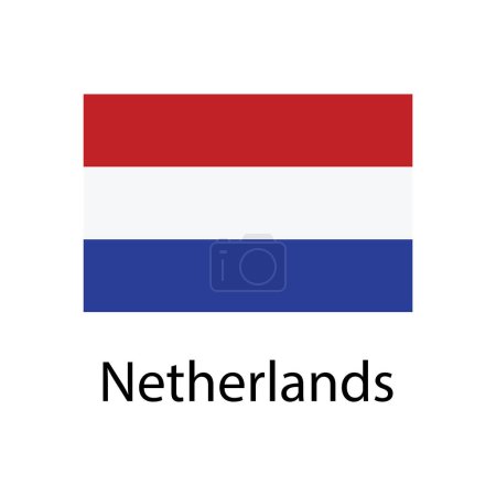 Illustration for Netherland flag icon vector template illustration logo design - Royalty Free Image