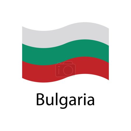 Illustration for Bulgaria flag icon vector template illustration logo design - Royalty Free Image