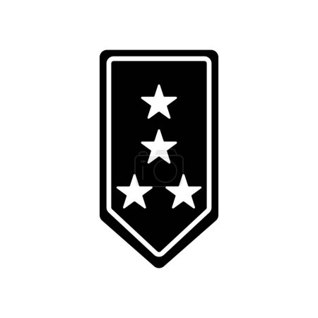 Téléchargez les illustrations : Modèle vectoriel d'icône de grade militaire illustration logo design - en licence libre de droit