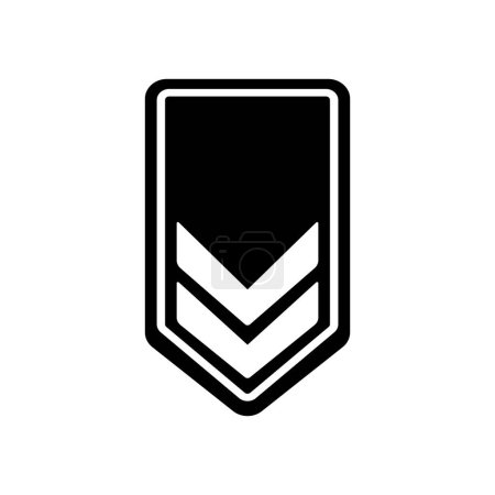 Téléchargez les illustrations : Modèle vectoriel d'icône de grade militaire illustration logo design - en licence libre de droit