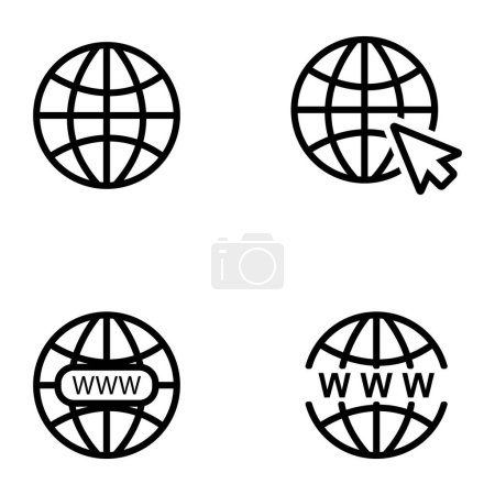 Ilustración de Icono de internet vector plantilla ilustración logo diseño - Imagen libre de derechos