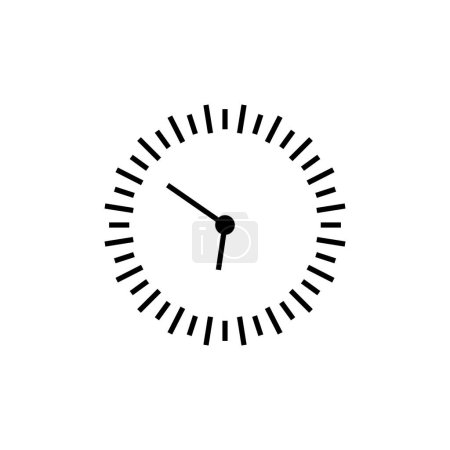 Téléchargez les photos : Mur horloge icône vectoriel modèle illustration logo conception - en image libre de droit