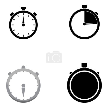 Téléchargez les photos : Stop watch icône vectoriel modèle illustration logo design - en image libre de droit