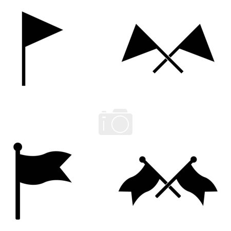 Téléchargez les photos : Drapeau icône vectoriel modèle illustration logo design - en image libre de droit