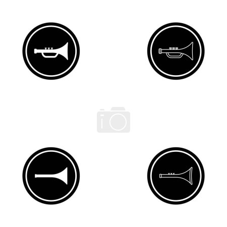 Téléchargez les photos : Modèle vectoriel icône trompette illustration logo design - en image libre de droit