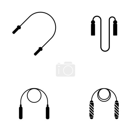 Téléchargez les photos : Modèle vectoriel icône corde saut illustration logo conception - en image libre de droit