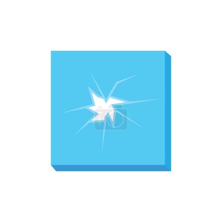 Téléchargez les photos : Icône en verre cassé modèle vectoriel illustration logo design - en image libre de droit