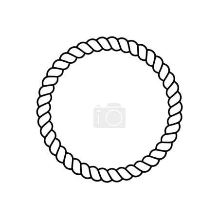 Téléchargez les photos : Modèle vectoriel d'icône de corde rayée illustration logo design - en image libre de droit