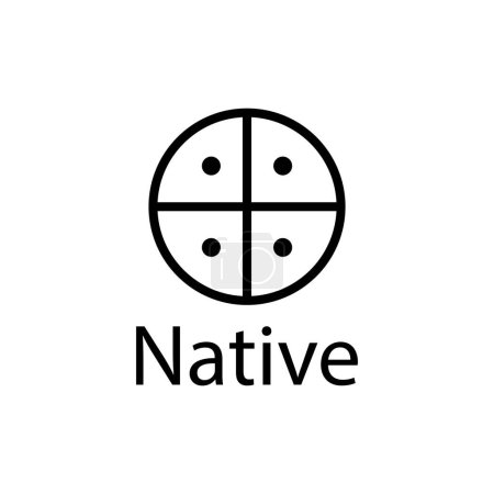 Téléchargez les illustrations : Modèle vectoriel d'icône de symbole religieux Nativei illustration logo design - en licence libre de droit