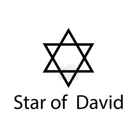 Illustration for Star of David religious symbol icon vector template illustration logo design - Royalty Free Image