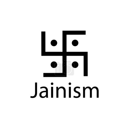 Illustration for Jainism symbol icon vector template illustration logo design - Royalty Free Image