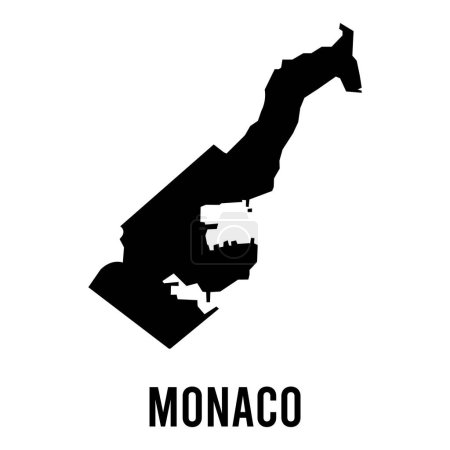Illustration for Monaco map icon vector template illustration logo design wallpaper background - Royalty Free Image