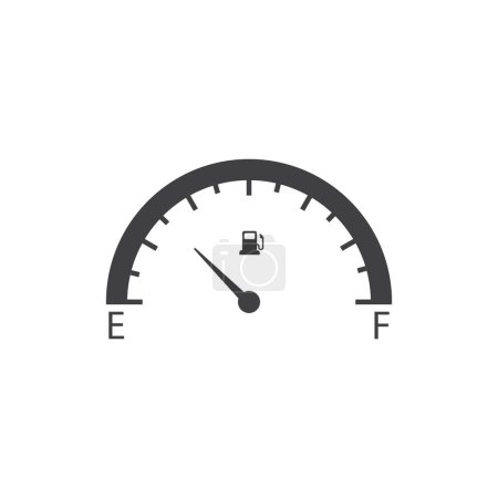 Téléchargez les photos : Modèle vectoriel d'icône d'indicateur de carburant de voiture illustration logo - en image libre de droit