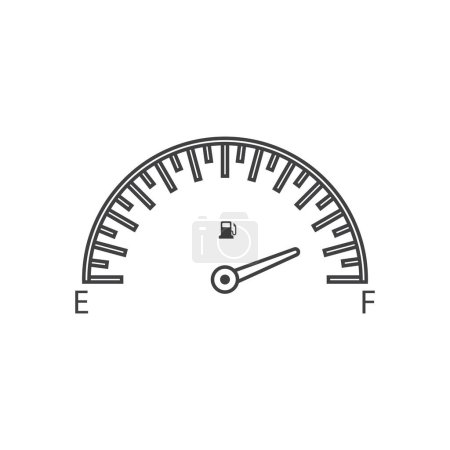 Car Fuel Indicator Icon vector template illustration logo design